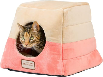 Armarkat Cat Bed, C07CCS/MH, Orange and Beige