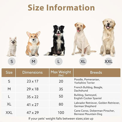 JOEJOY Orthopedic Dog Bed XL, Washable Dog Crate Bed Large Sized with Removable Cover, Egg Memory Foam Big Pet Beds, Brown, 41"x27"