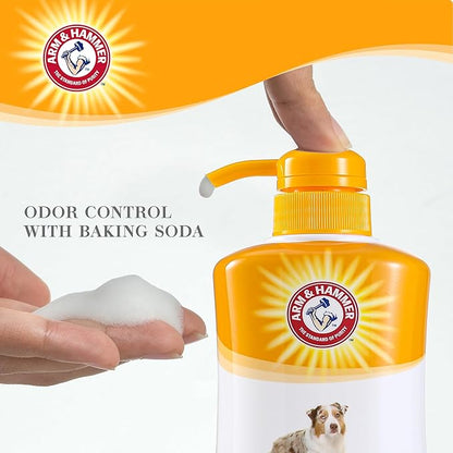 Arm & Hammer Ultra Fresh Charcoal Dog Shampoo with Rosemary for Deep Cleansing and Odor Control, Baking Soda Deodorizing Pet Shampoo, Pump Bottle Dog Wash, Eucalyptus Mint Scent, 24 Fl Oz