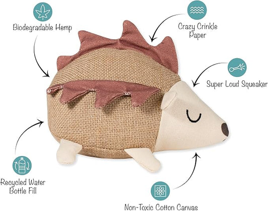 Fringe Studio HEDGY 3D Earth Friendly Cotton Canvas Dog Toy, PetShop Collection (718010)