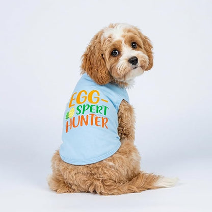 Fitwarm Egg-spert Hunter Dog Easter Outfit, Summer Clothes for Small Dogs Boy Girl, Pet Outfit, Blue, Red, Green, Orange, XL