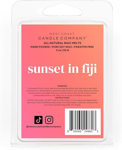 Pet Safe Wax Melts for Dogs | Non Toxic Soy Wax Melts | Natural, Paraffin-Free, Clean Burning | Odor Eliminating Wax Cubes | Sunset in Fiji