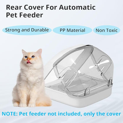 Rear Cover for Automatic Microchip Cat Pet Feeder - Prevents Persistent Pet from Getting Food from The Back of The Feeder