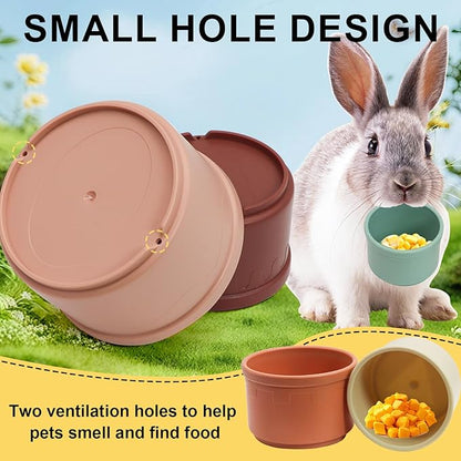 8 PCS Bunny Toys Stacking Cups Bunny Cups Stackable Guinea Pig Stacking Cups Colorful Reusable Rabbit Toys for Rabbit Guinea Pig Hiding Food Playing