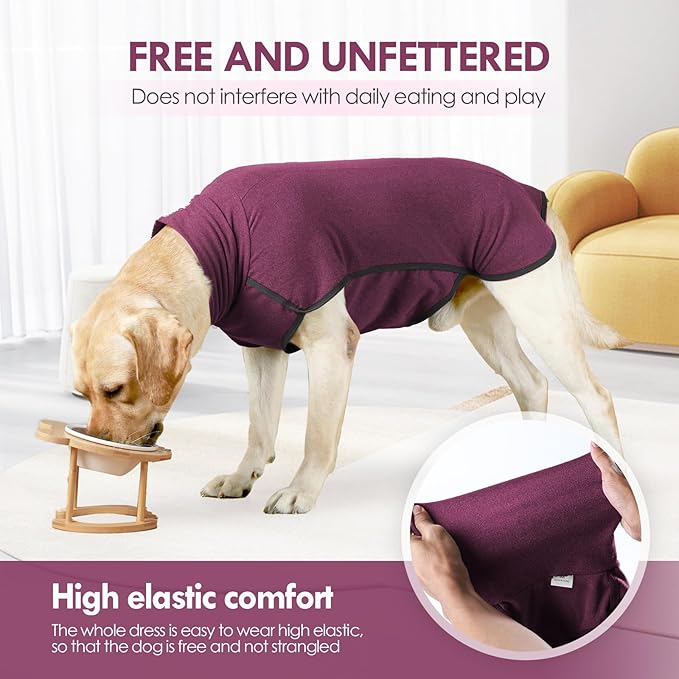 JOHNBOLIN Dog Winter Sweater Vest - Windproof Warm Pullover with High Collar & Leash Hole, Soft Onesie Pajamas for Cold Weather - Pet Apparel for Small/Medium/Large Dogs Indoor/Outdoor Hiking Sleep