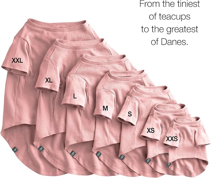 Pet Passion Toby II - The Perfect Tee, 3 Pack Short Sleeve Pet T-Shirt 100% Organic Cotton Tees Clothes for Small, Medium, Large Dogs, Pink Tie Dye, X-Large (55-80 lbs)