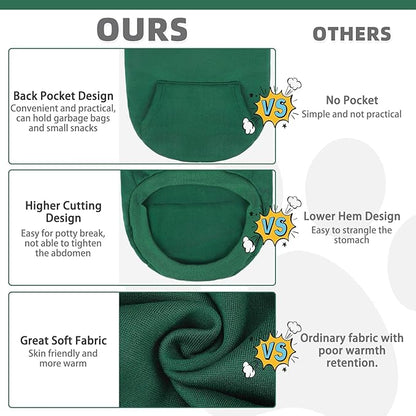 KOOLTAIL Dog Hoodie for Large Medium Small Dogs,Soft&Warm Pet Sweater with Leash Hole and Pocket Boy Girl, Puppy Fall Winter Jacket Clothes,French Pitbull Cold Weather Coat Sweatshirt,Deep Green M