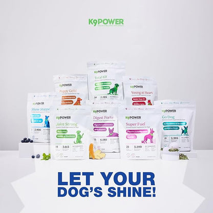 K9Power Show Stopper 8 oz– Awarded #1 Dog Skin & Coat Product – Supports Allergy Relief, Itchy Skin, Shedding, Dull Coat – Salmon Oil, Collagen, Kelp, Zinc, Probiotics, Beet Juice, Vitamin C