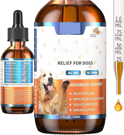 Pet Immune Support for Reducing Irritation, Gentle Critical Immune Defense for Cats & Dogs with Improve Skin and Coat Health, Easy Feeding Animal Essentials Drops - 2 FL.OZ [60ml]
