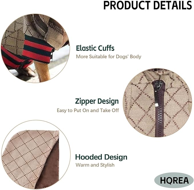 Dog Hoodie Luxury Winter Small Dog Jacket Clothes Classic Designer French Bulldog Teddy Pug Puppy Clothes(S)