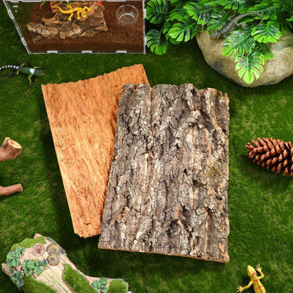 4PCS Cork Bark Reptile Platform Large Natural Wood Terrarium Climbing Decor