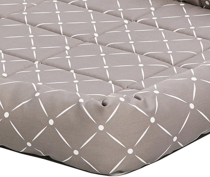 Midwest Homes for Pets 40248-MRD Quiet Time Couture Ashton Bolster Pet Bed, X-Large Dog/48, Mushroom