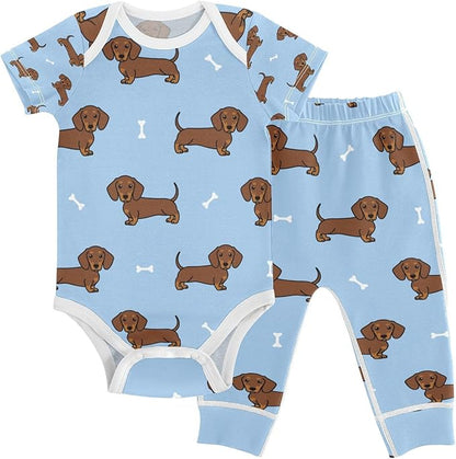 Baby Clothes Set Infant Bodysuits Pants Sets 0-24M For Boys Girls