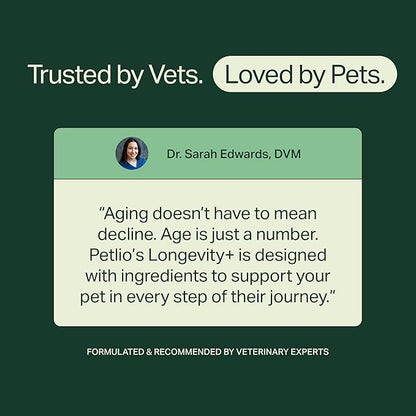 Longevity+ Cat Health Supplement - Immune Support, Muscle Strength, and Respiratory Health - 90 Servings