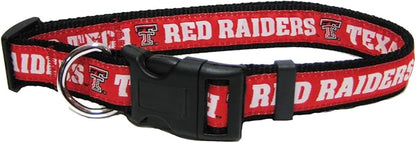 Pets First Collegiate PET Collar NEW VERSION Texas Tech Red Raiders Dog Collar, Size Large. Best Sports Team Color for Dogs & Cats. A Shiny & Colorful Dog & Cat Collar Licensed by The NCAA
