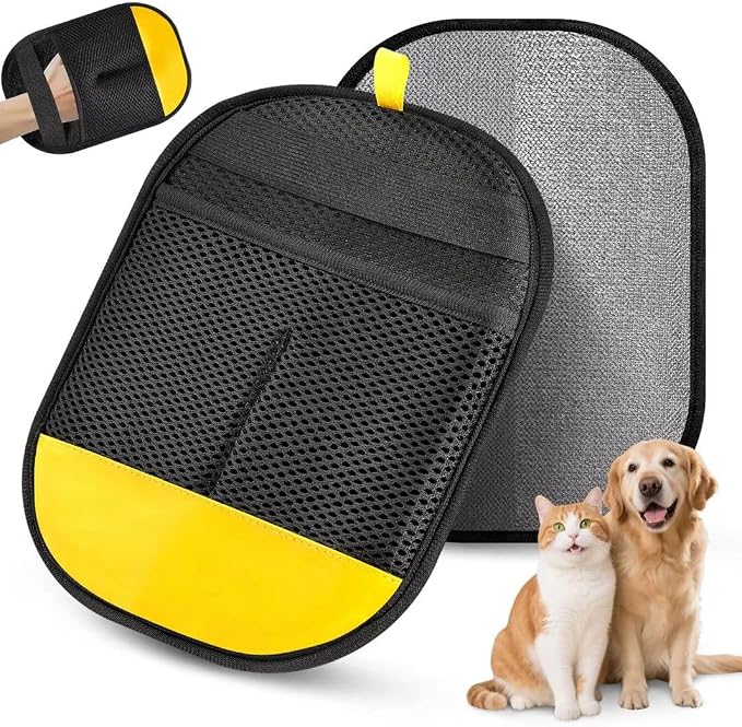 2PCS Pet Hair Removal Gloves for Dogs & Cats, Reusable Electrostatic Pet Hair Remover Tool, Magic Fur Removal Glove for Clothing, Couch, Carpet & Car