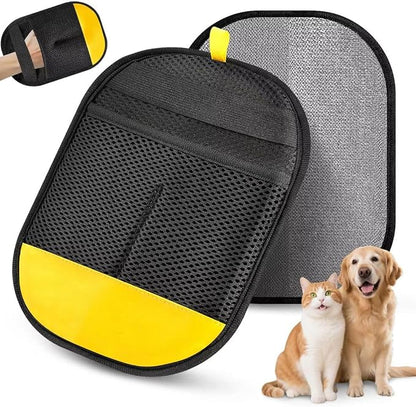 2PCS Pet Hair Removal Gloves for Dogs & Cats, Reusable Electrostatic Pet Hair Remover Tool, Magic Fur Removal Glove for Clothing, Couch, Carpet & Car