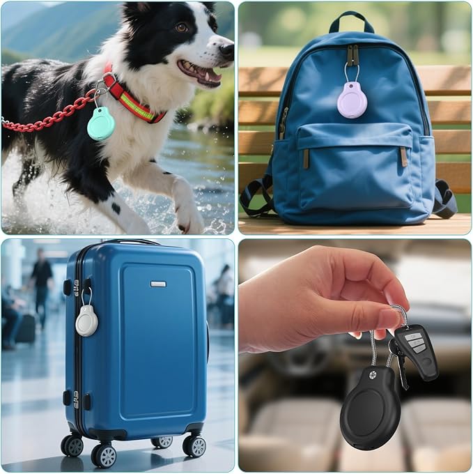 SPGUARD for Holder Case with Keychain 1st/2nd -4 Pack for Apple Holder with Wire Cable Lock Key Ring Chain Tagholder Accessories for GPS Item Tracker Kids,Keys,Luggage