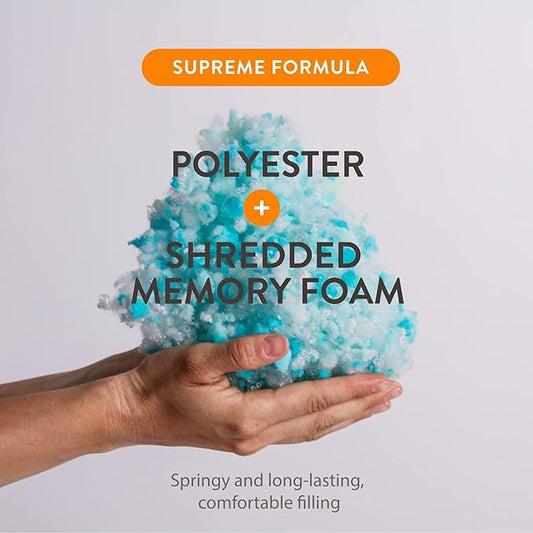 Moots Supreme Filling Formula, 8 lb (2 Cushions, 4 lb/Each), Refill for Pet Beds, Cushions and Pillows, Large