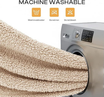 1 Pack 3 Calming Blankets Fluffy Premium Fleece Pet Blanket Soft Sherpa Throw for Dog Puppy Cat Beige/Black/Grey Small (23" x16'')