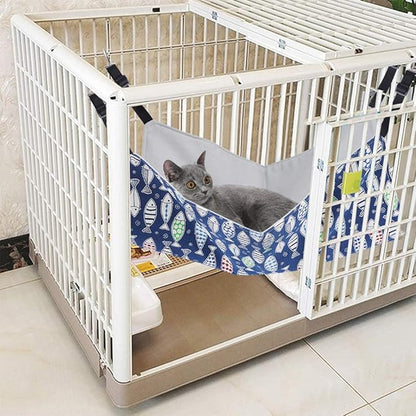 PERSUPER Cat Hammock Bed for Cage - 22x18 inch Adjustable Hanging Cat Bed Reversible hammocks for Indoor Cats, Soft Perch, Sleeping and Resting Sleepy Pad for Kitten Ferret Puppy or Small Pet
