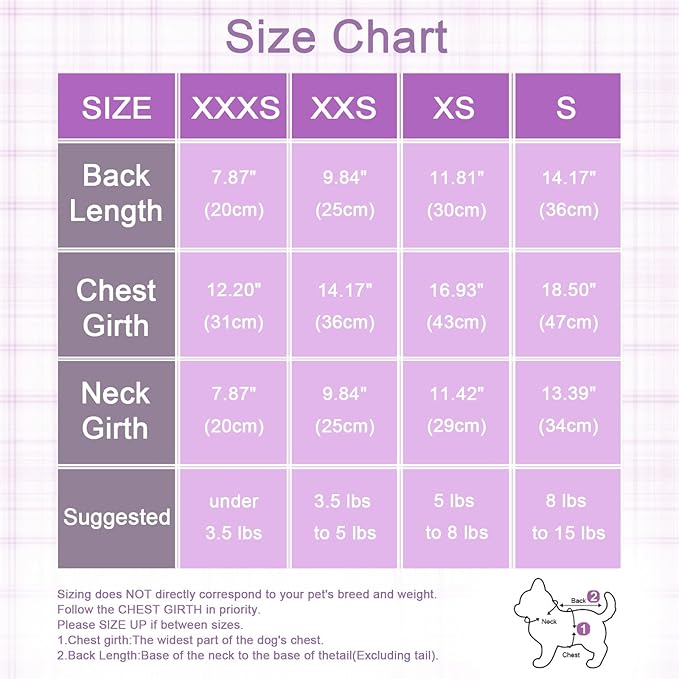 YIKEYO Dog Sweaters for Small Dogs, Dog Pajamas Winter Girl and Boy,Puppy 4 Legged Clothes Chihuahua Yorkie Teacup Jumpsuit Cute Feet Print(Purple, XS)