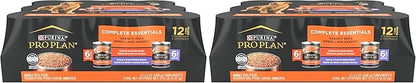Purina Pro Plan Wet Dog Food Grain Free Complete Essentials Variety Pack,Chicken and Carrots and Turkey-and Sweet Potato Entrees - 13 oz. Cans,(Pack of 24)