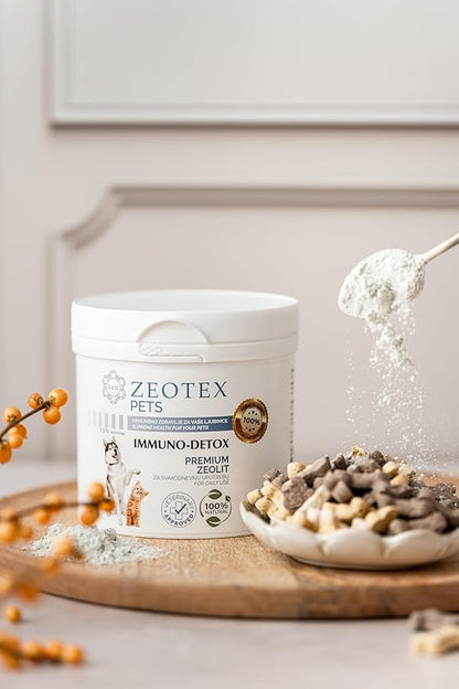Zeolite Powder 100% Natural Food Supplement for Immunity & Detox, Digestive Health, Joint Health Supplement Powder, Liver Detox, Enhance Pet Health w/Easy-to-Use Pet Supplements, 120g/4.23 oz.