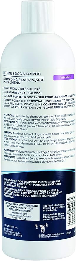 Bissell Vitamin E No-Rinse Dog Shampoo for BARKBATH (2-Pack) | 27941
