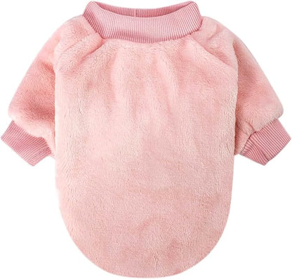 FabriCastle Dog Sweaters, 3-Pack Dog Clothes for Small Dogs Girl & Cats, Soft and Warm Pet Coats XXS - XXL, Winter Pet Jackets, Doggy Apparel Costumes, Puppy Outfits (Pink,Purple,Light Pink, Small)