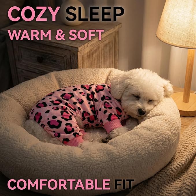 Vet-Approved Calming Dog Onesie Pajamas | High-End Hypoallergenic Polyester | Ultra-Premium & Cute for Puppy, Small Dog Holiday Clothes & Recovery Suit | All-Season XS