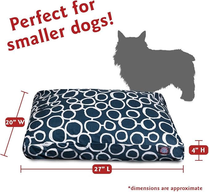 Majestic Pet Fusion Navy Small Rectangle Pet Bed
