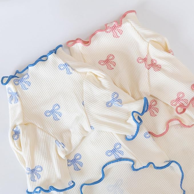Small Dog Clothes Extra Small Dogs Spring Summer Dress Cute Soft and Breathable Outfits for Female Chihuahua Shih Tzu Yorkshire Puppy Cats (Pink, XX-Small)