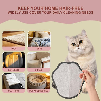 2 Pack Thickened Electrostatic Pet Hair Removal Gloves, Reusable Dogs & Cats Hair Remover, Gentle Lint Remover Glove for Furniture, Couch, Clothes, Car Seat | easy to remove cats or dogs hair from clothes, carpet, couch, car seat; newly Upgrade Thicken...