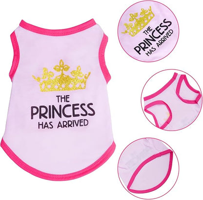 Pistha 4 Pack Dog Shirts Summer Printed Puppy Clothes Cute Sleeveless Pet T Shirts Dog Clothes for Small Medium Dogs Cats Girl(XS)