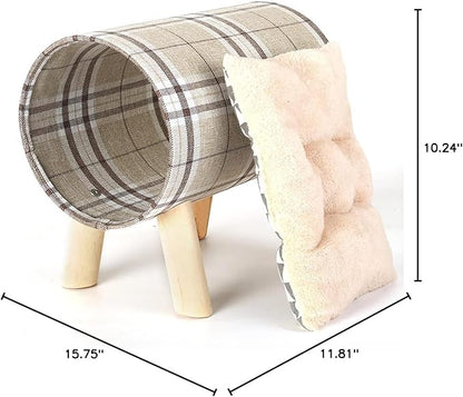 Pet Beds，Cylindrical cat Bed, Tunnel cat Bed, Removable and Washable Cotton pad, Summer cat Litter, Summer cat Supplies, pet Bed, cat Hammock on high Stand, All Seasons