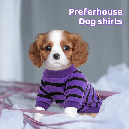 Dog Shirts for Large Dogs, Striped T-Shirts Pets Vest Pet Apparel Tee Shirts Dog Tank Top Spring Summer Suitable for Chihuahua French Bulldog Bichon Shih Tzu