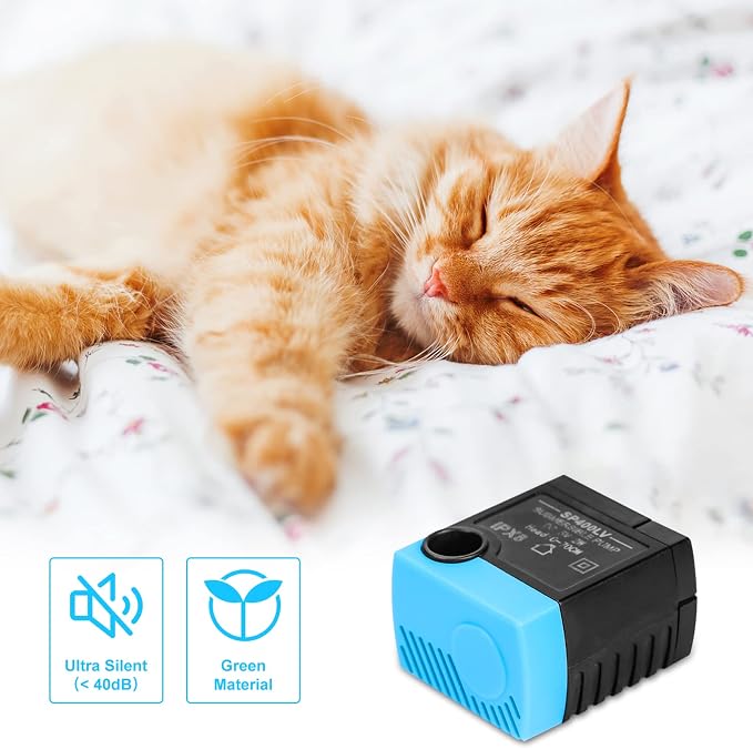 SP-400LV Cat Water Fountain Pump, SP-400LV USB Plug Replacement Pump Compatible with Butterfly, Seaside, 360 Plastic Pet Water Fountain (No USB Adapter)