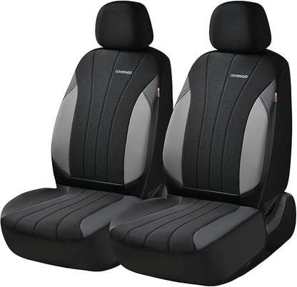 Coverado Automotive Seat Cover Full Set, Front and Rear Seat Covers, Waterproof Car Seat Covers 5 Seats, Luxury Car Seat Protectors Universal Fit for Most Vehicles, SUV, Truck, Sedan