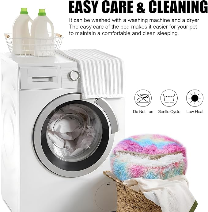 FORMYCATIE Cat Beds for Indoor Cats,Cat Cave for Puppy and Kitty,Calming Small Dog Bed for Small Dogs with Cover Cave,Cozy Warming Fluffy Washable Anti-Slip Pet Sleeping Bag(20 * 20inch,Dazzle)