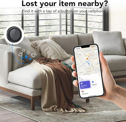 Air Tracker 4 Pack, Smart Bluetooth Tracker for Apple Find My (iOS Only), IP67 Waterproof Tracker with Keychain, Item Finder and GPS Finder for Keys, Luggage, Wallet, etc, Replaceable Battery