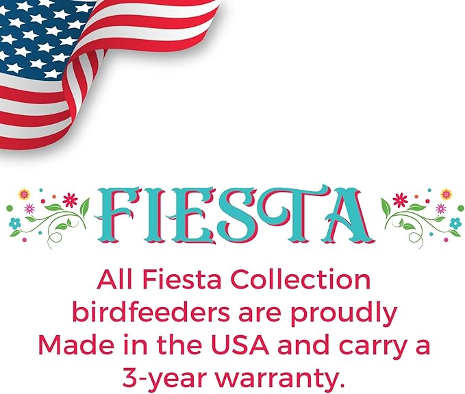 North States Village Collection - Fiesta Yellow Cottage Bird Feeder: Hanging Bird Feeder for Outdoors, Holds 5 Pounds of Seed
