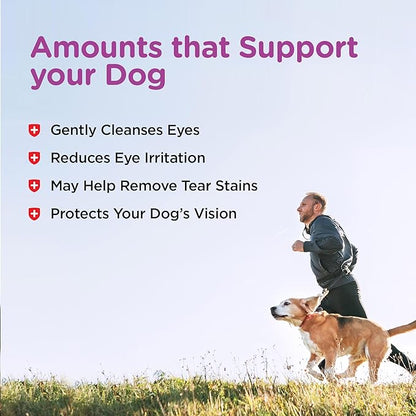 Nutri-Vet Eye Rinse for Dogs, Dog Tear Stain Remover, Eye Wash, Allergy Relief for Pet Puppies, Puppy Supplies, Pet Safe Formula, Vet Formulated, Prevents Infections, 4oz