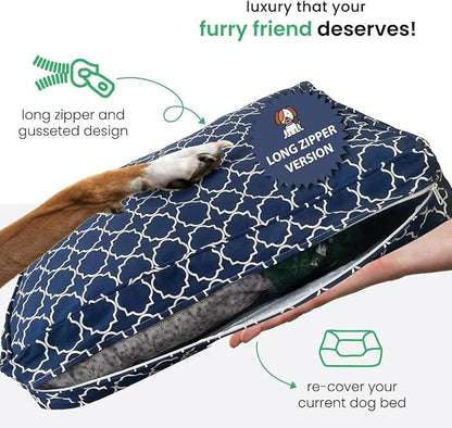 Molly Mutt Medium to Large Dog Bed Cover- Romeo & Juliet Print - Measures 27”x36”x5’’ - 100% Cotton - Durable - Breathable - Sustainable - Machine Washable Dog Bed Cover