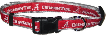 Pets First Collegiate PET Collar OLD VERSION Alabama Crimson Tide Dog Collar, Size Large. Best Sports Team Collar for Dogs & Cats. A Shiny & Colorful Dog & Cat Collar Licensed by The NCAA