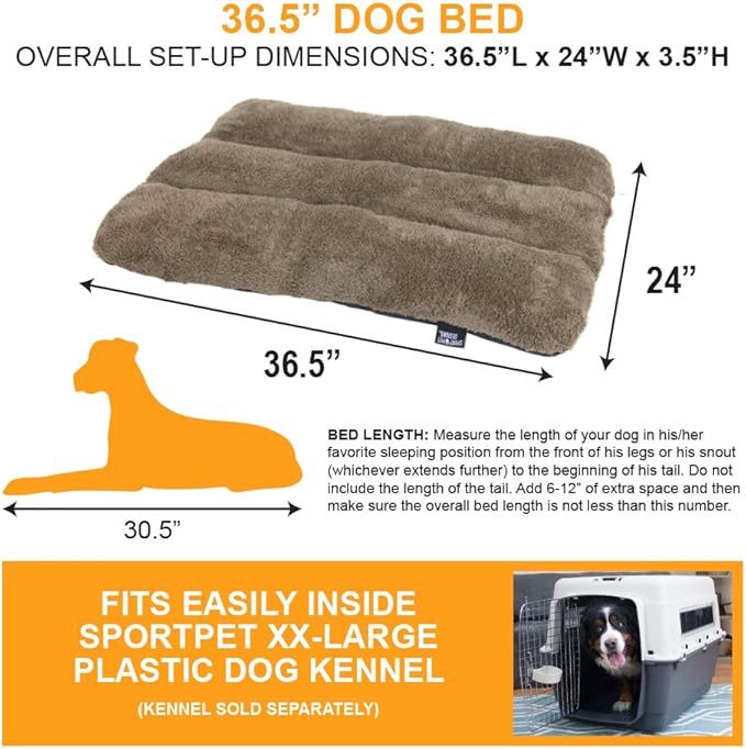 SportPet Designs Waterproof Pet Bed - Fits SportPet Plastic Dog Kennel, 36 inches