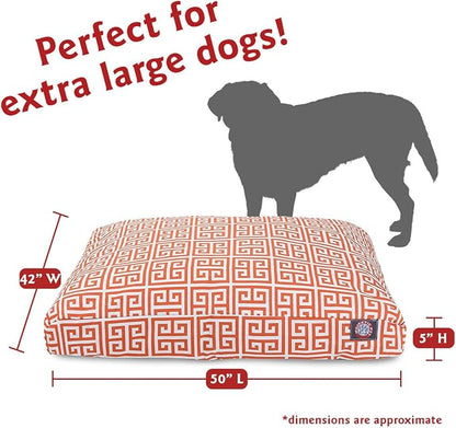 Majestic Pet Towers Rectangle Pet Bed - Orange - X-Large