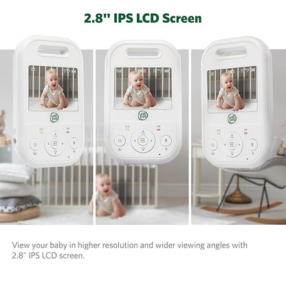 LeapFrog LF2423 Baby Monitor – 2.8” IPS LCD Screen, 1000ft Range, Night Vision, 2‑Way Audio, Lullabies, Temperature Sensor, Secure No‑WiFi Transmission