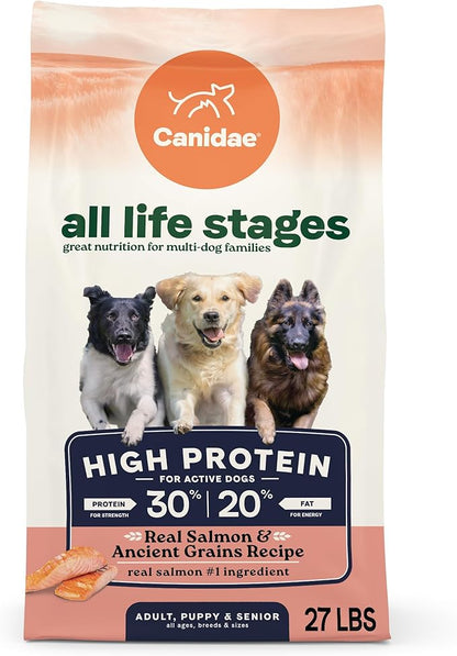 Canidae All Life Stages High Protein Dry Dog Food, Salmon & Ancient Grains Recipe, 27 lbs.