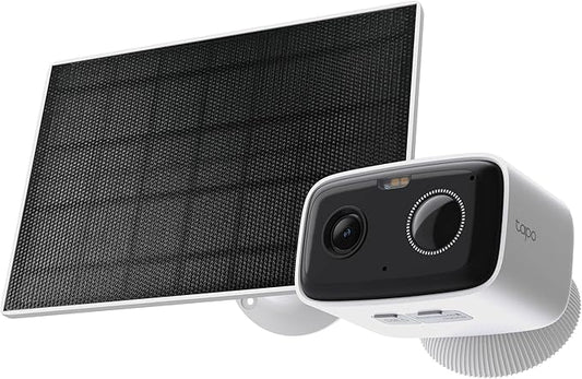 Tapo TP-Link C400 KIT Outdoor Battery Camera w/Solar Panel Base, Wireless, 1080P, Free Person/Vehicle Detection, SD/Cloud Storage, Color Night Vision, No Hub Needed, Works w/Alexa
